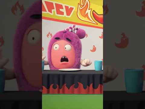 Oddbods Try the HOT CHILLI CHALLENGE! 🌶️🔥 | #shorts #oddbods #chilli #funnykids #challengeforkids