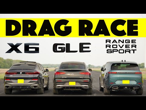 Thumbnail for UK vs Germany. Range Rover Sport vs BMW X6 vs Mercedes Benz GLE Coupe. Drag and Roll Race. by BMW X6
