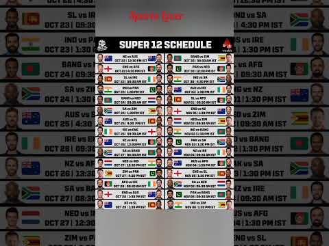 2024 ICC Men's T20 World Cup Schedule #shortsfeed #shorts #match