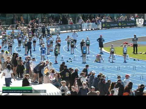 Girls U12 80m Hurdles TF 1: 2021 Commonwealth Bank State Track and Field Championships // LAVicTV