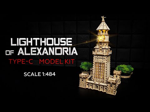 Building a "Lighthouse of Alexandria" with Lightning, Scale 1:484 | Ugears Model Kit