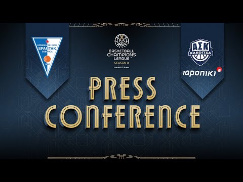 KK Spartak Office Shoes v Karditsa Iaponiki  - Press Conference | #BasketballCL 2025-26