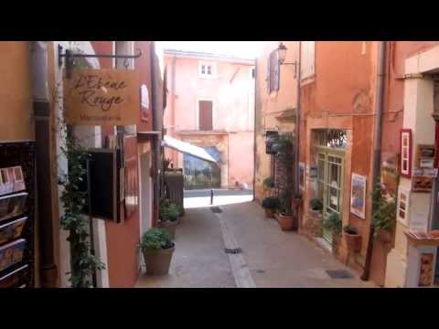 Roussillon, France. Full HD. 1920 x 1080p. Provence's most beautiful red stone village.