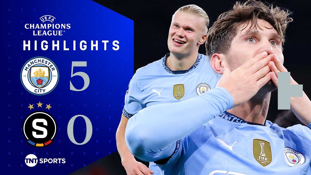Haaland Goes Airborne! ✈️ | Man City 5-0 Sparta Prague | UEFA Champions League Highlights