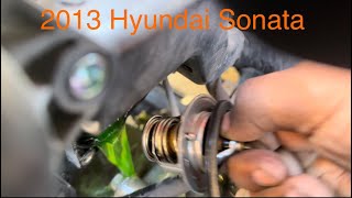 2011, 2012, 2013 Hyundai Sonata Thermostat Replacement 🔧🪛