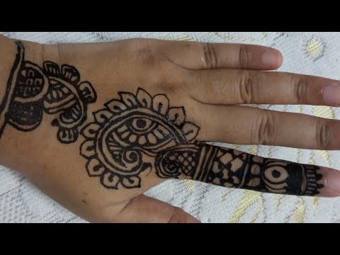 Unique Black Mehndi Design || Simple  And Attractive Stain