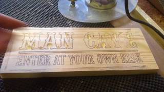 free hand routing a wooden sign start to finish
