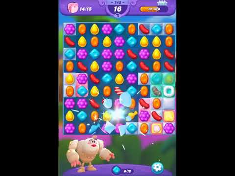Candy Crush Friends Saga Level 743 - NO BOOSTERS 👩‍👧‍👦 | SKILLGAMING ✔️
