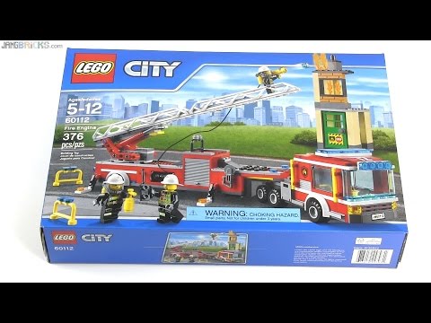 Vidéo LEGO City 60112 : Le grand camion de pompiers