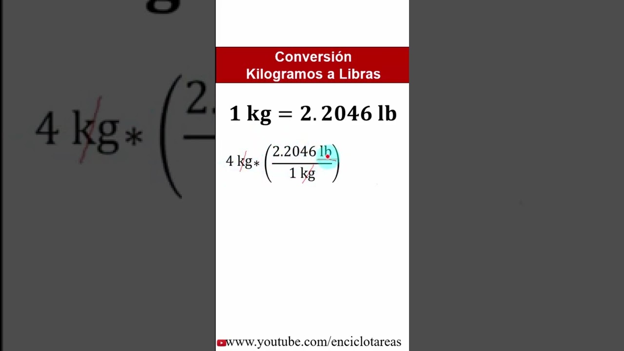 Convertir kilogramos a libras (kg a lb) parte 2
