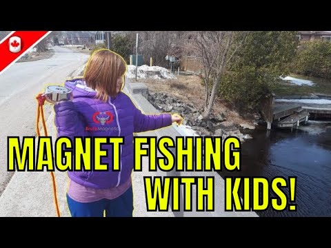 Magnet Fishing With Kids |  Magnet Fishing At A Bridge