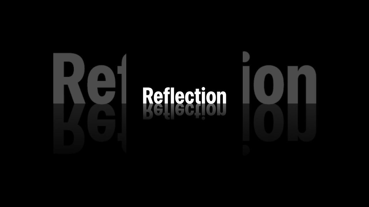 Adobe Illustrator Tutorial - How to Make Text Reflection Effect