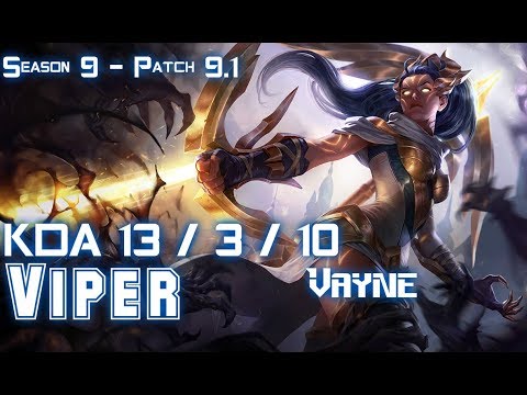 Viper VAYNE vs EZREAL ADC - Patch 9.1 KR Ranked