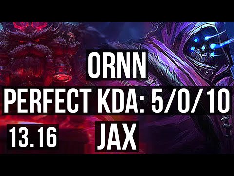 ORNN vs JAX (TOP) | 5/0/10, 400+ games, 800K mastery | EUW Diamond | 13.16