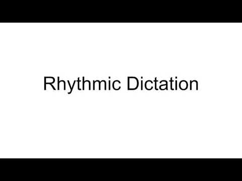 Rhythmic Dictation - Beginning level