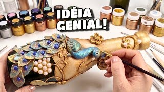 RECICLAGEM INCRÍVEL! TRANSFORME GARRAFAS VELHAS EM OBRAS DE ARTE