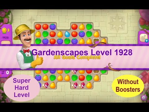 Gardenscapes Level 1928 - [2021] [HD] solution of Level 1928 on Gardenscapes [No Boosters]