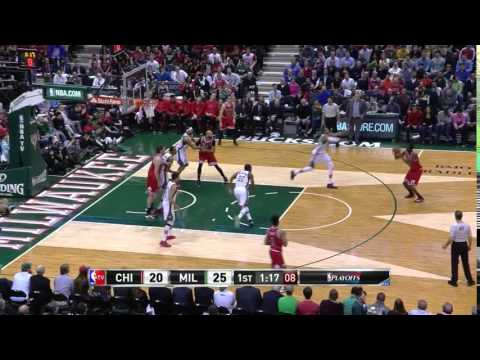 NBA, playoff 2015, Bulls vs. Bucks, Round 1, Game 3, Move 10, Tony Snell, 3 pointer