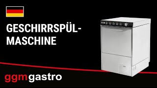 Lave-vaisselle professionnel - Panier 50x50cm - Commandes mécaniques - 3,55kW - avec pompe de vidange + pompes doseuses détergent et liquide de rinçage