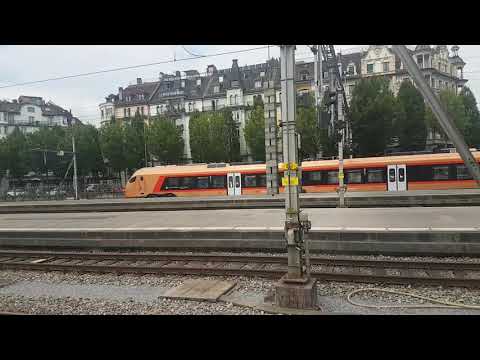 Rundumblick am Bahnhof Luzern.