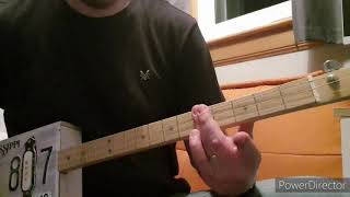 How to play Like A Hurricane by Neil Young on Cigar Box Guitar