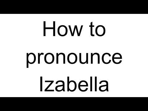 How to Pronounce Izabella (Polish)