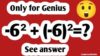 Math Quiz Answer: -6² + (-6)² = ? | Step-by-Step Solution
