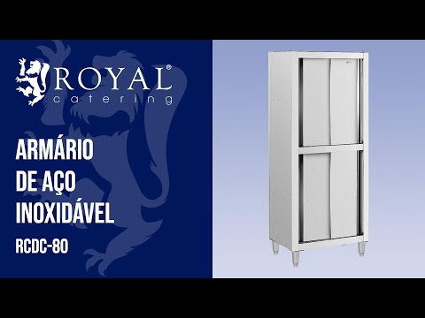 vídeo - Armário de aço inoxidável - 800 x 500 x 1800 mm - Royal Catering
