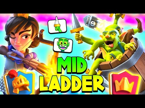 DESTROYING MID LADDER MENACES WITH LOGBAIT - Clash Royale