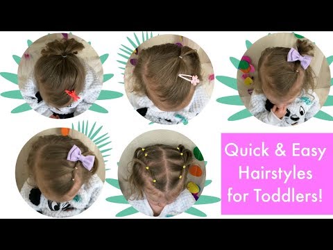 5 quick and easy toddler hairstyles (thin hair)!