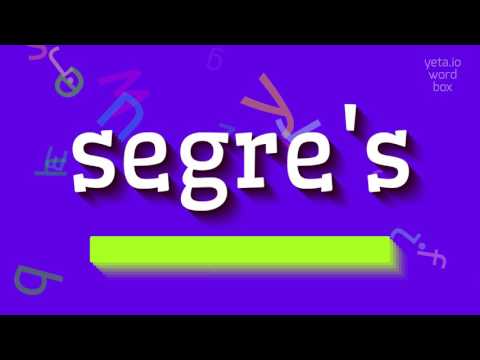 How to say "segre's"! (High Quality Voices)