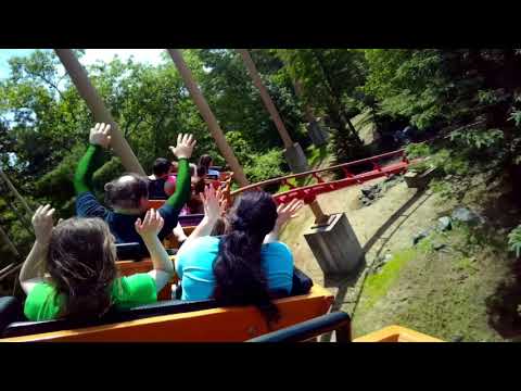 On-ride point of view of Canyon Blaster