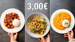 3 Euro – 3 einfache vegane Gerichte