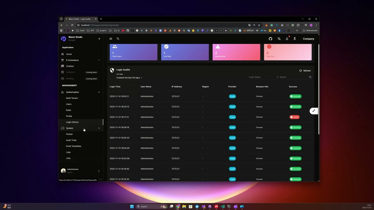 Passkey Authentication Implementation for .NET 10 Blazor Server