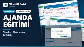 PSPforSQL Portal Ajanda Eğitimi – Takvim, Hatırlatma ve İş Takibi