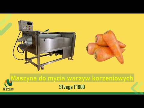 Przemysłowa myjka do warzyw korzeniowych STvega CB F1800 | szczotkowa myjka do warzyw