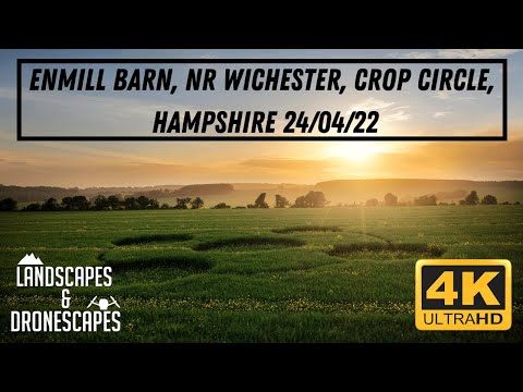 CROP CIRCLE - Nr Crab Wood, Winchester, Hampshire Reported 24/04/22 [4K]