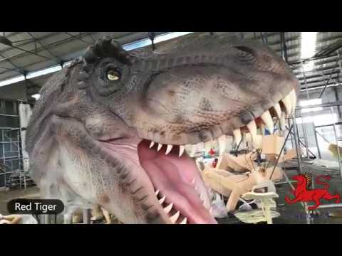 Animatronic huge T-rex dinosaur head