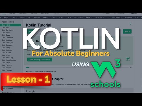 W3Schools Kotlin Full Course for Beginners | Complete Kotlin Tutorial Series