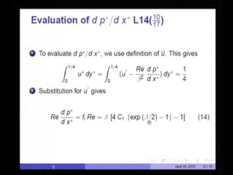Mod-01 Lec-14 Laminar Internal Flows