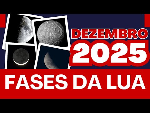 Fases da Lua Dezembro 2025 – Datas da Lua Cheia, Minguante, Nova e Crescente