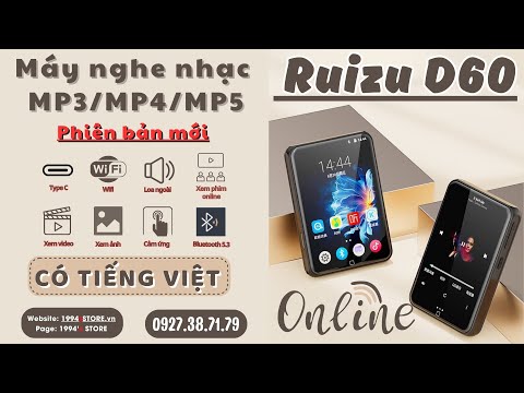 Máy Nghe Nhạc Android Ruizu D60s - Màn Hình Cảm Ứng 3.5 Inch, Kết Nối Wifi Bluetooth, Bộ Nhớ 16GB