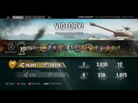 Wot console 53tp 7 kills 4k dmg