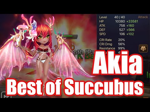【Summoners War | Curry's RTA】The Power Akia, she is best of succubus!!!