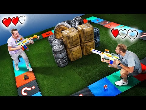 NERF Life Size Board Game Challenge!