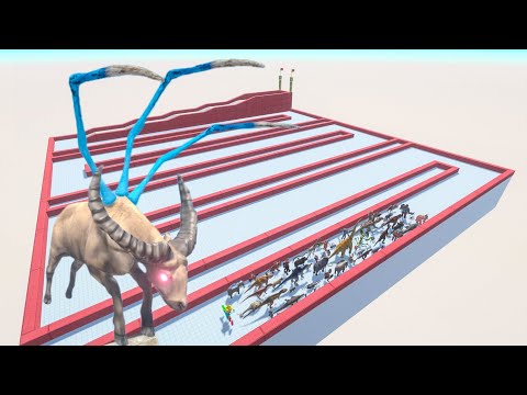 Escape From Alien Water Buffalo - Last Survivor - Zigzag Course | Animal Revolt Battle Simulator
