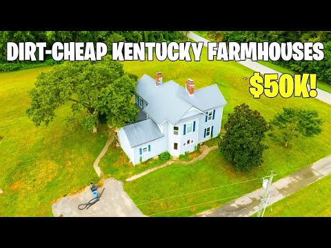 5 DIRT CHEAP KENTUCKY FARMHOUSES For Sale Right Now. (50k)