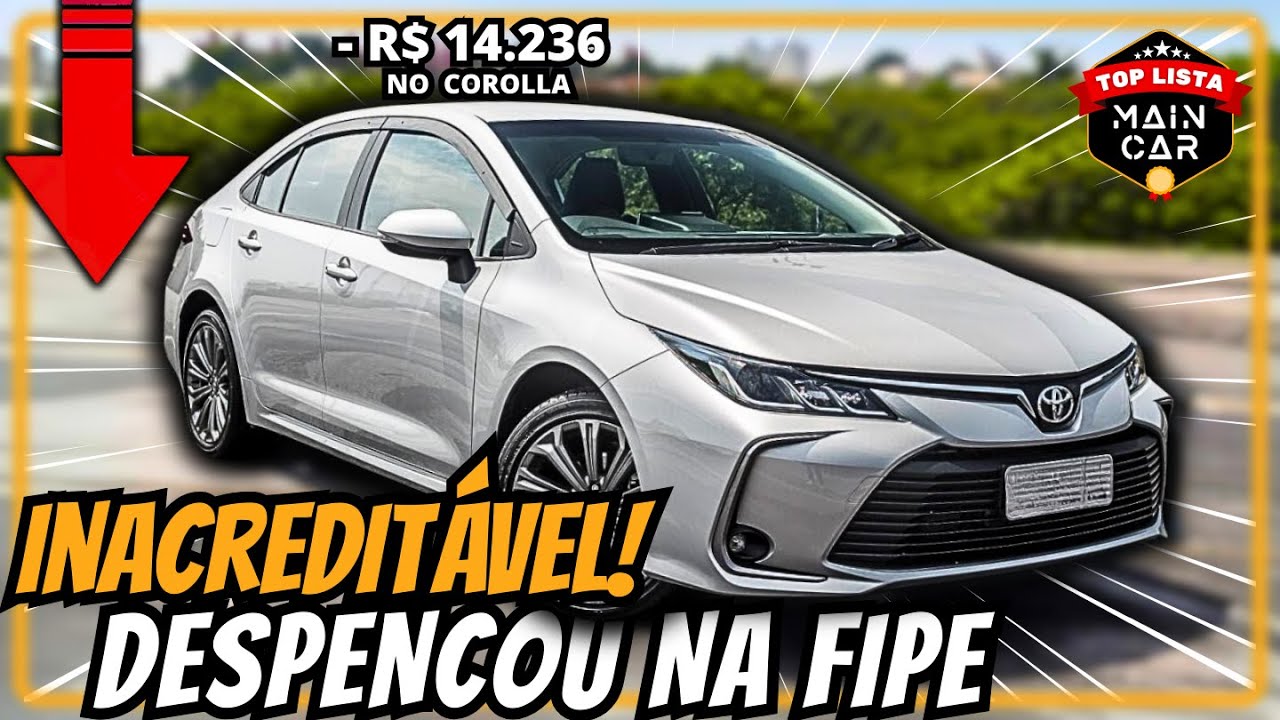 5 Carros INCRÍVEIS que CAIU MUITO O PREÇO | Deu a louca na Fipe🔥