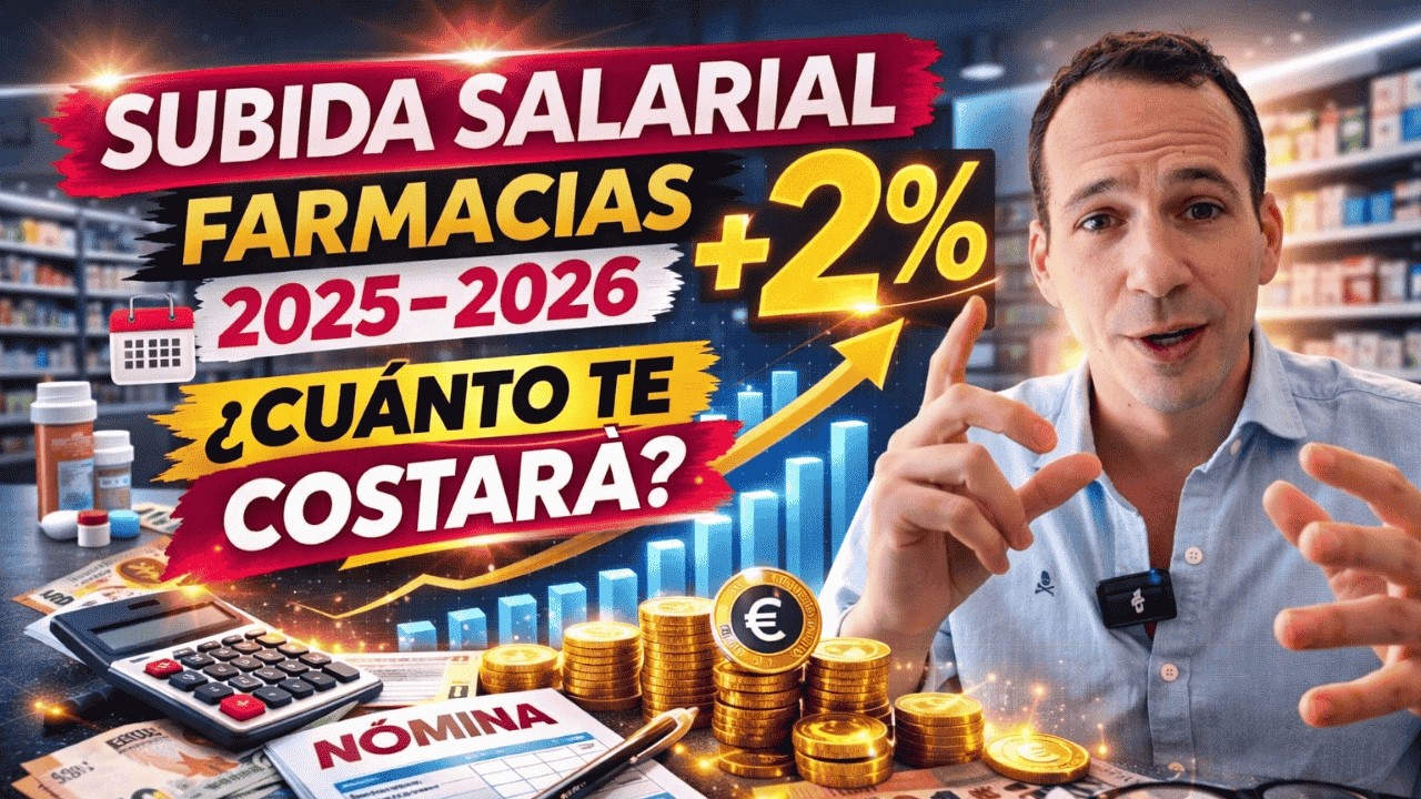 Subida salarial del 2% en farmacias (2025-2026): impacto real en costes y rentabilidad