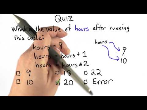 Varying Variables Quiz 1 Solution Intro to Computer Science